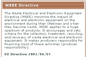WEEE Directive Information